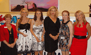 Third place recipient Clair Trangmar (second from left) and first place recipient Rebecca Zola (third from left) with AWPA and CASA staff.